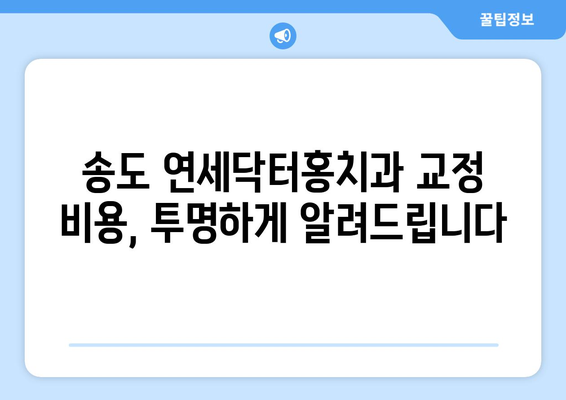 송도 연세닥터홍치과 교정 치료 비용 안내 | 교정 비용, 치료 과정, 가격 정보