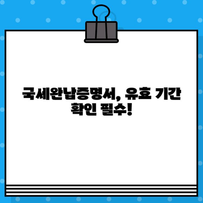 국세완납증명서 발급 내용 완벽 파악하기 | 발급 방법, 확인 사항, 주의 사항