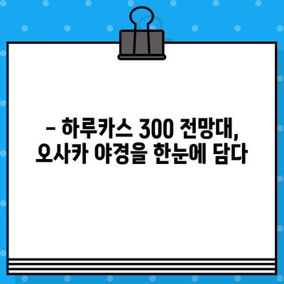 하루카스 300 전망대 예매 & 입장 가이드| 티켓 예약부터 관람 꿀팁까지 | 하루카스, 오사카, 전망대, 일본 여행