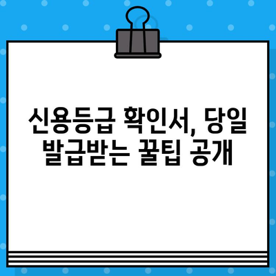 신용 평가 등급 확인서 당일 발급, 이렇게 하면 됩니다! | 신용등급, 확인, 발급, 당일, 방법, 꿀팁