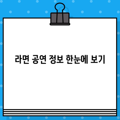 연극 라면 관람| 티켓 예매부터 공연 정보까지 완벽 가이드 | 연극, 라면, 티켓 예매, 공연 정보