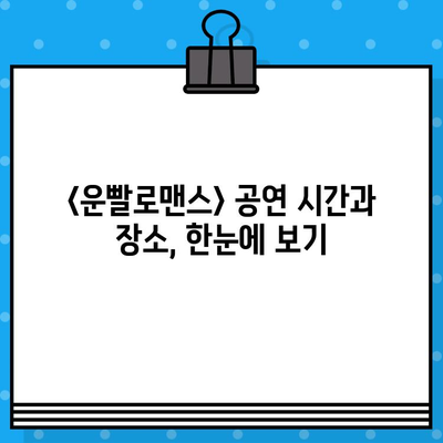 연극 <운빨로맨스> 공연 정보| 시간, 예매, 위치 | 서울, 대학로, 뮤지컬, 티켓, 예매 방법