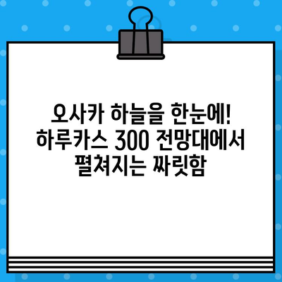 오사카 여행 필수 코스 & 하루카스 300 전망대 입장권 예매 완벽 가이드 | 일본, 오사카, 여행, 관광, 전망대, 할인, 예약