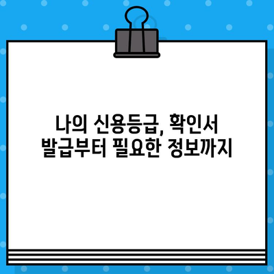 신용평가 등급 확인서 당일 발급, 어떻게 가능할까요? | 신용등급, 확인서, 당일 발급, 방법, 안내