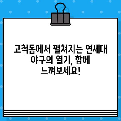 연세대 야구 5차전 티켓 예매 & 고척스카이돔 유니폼 구매 가이드 | 연세대, 고척돔, 야구, 티켓, 유니폼, 5차전