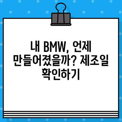 BMW 차량의 생산 정보 확인하기| 차대번호로 제조일, 모델, 옵션 조회 | BMW 차대번호, 생산일 조회, 차량 정보