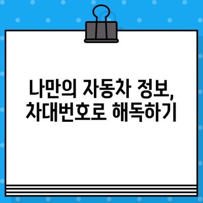 차대번호의 비밀| 구성 요소 해독과 숨겨진 정보 찾기 | 자동차, 차량 정보, VIN, 번호 해석