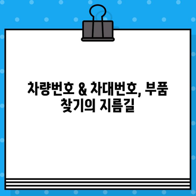 차량 부품 찾기 딱! 차량번호 & 차대번호로 쉽고 빠르게 조회하는 방법 | 자동차 부품, 부품 조회, 정비, 수리, 주의사항