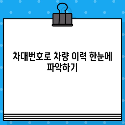 차량의 핵심 정보, 차대번호의 의미와 확인 방법 완벽 가이드 | 차대번호, 자동차 정보, 확인 방법, 주요 정보