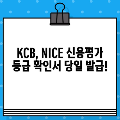 신용평가 등급 확인서 당일 발급받는 가장 빠른 방법 | 신용등급, 신용정보, KCB, NICE