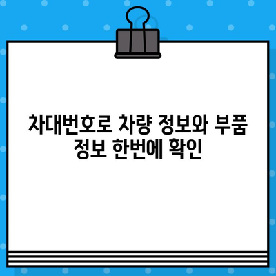 자동차 차대번호로 부품 찾기| 간편 조회 가이드 | 자동차 부품, 차량 정보, 부품 검색