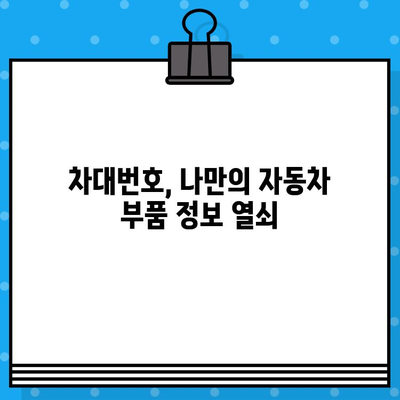 자동차 차대번호로 부품 찾기| 쉬운 조회 방법 | 자동차 부품, 정비, 온라인 조회