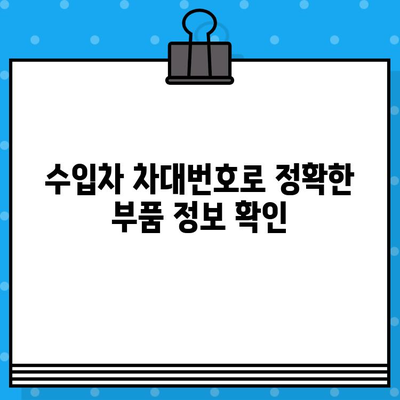 수입차 차대번호로 부품 찾고 숨겨진 기능까지 알아보세요! | 수입차 부품, 차대번호 활용, 숨겨진 기능 팁