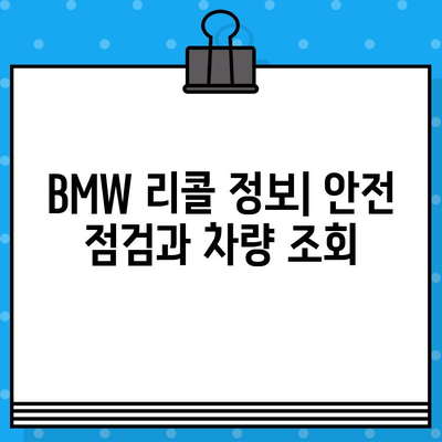 BMW 리콜 확인| 차대번호로 내 차량 문제점 파악하기 | 리콜 정보, 안전 점검, 차량 조회