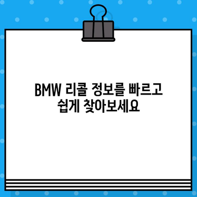 BMW 리콜 확인| 차대번호로 내 차량 문제점 파악하기 | 리콜 정보, 안전 점검, 차량 조회