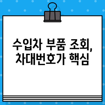 수입차 차대번호로 부품 찾는 방법| 단계별 가이드 | 수입차 부품 조회, 차대번호 활용, 부품 정보