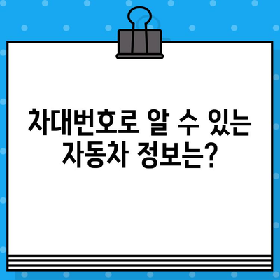 자동차 차대번호 vs 차량번호| 헷갈리는 두 번호, 제대로 알아보기 | 차량 정보, 차량 등록, 차대번호, 차량번호