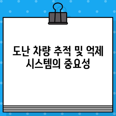 차량 블랙리스트 시스템| 차대번호로 도난 차량 추적하고 억제하는 방법 | 도난 방지, 차량 관리, 보안 시스템