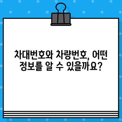 자동차 차대번호와 차량번호 조회| 간편하고 빠르게 정보 확인하기 | 자동차 정보, 조회 방법, 차량 정보