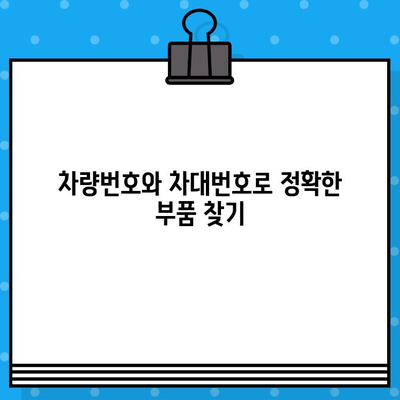 차량번호와 차대번호로 부품 찾는 꿀팁| 쉽고 빠르게 원하는 부품 찾기 | 자동차 부품, 정비, 온라인 조회