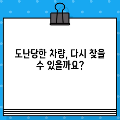 도난 신고 자동차, 부활의 가능성과 차대번호 변경 절차 | 자동차 도난, 차량 회수, 차대번호 변경, 법률 정보