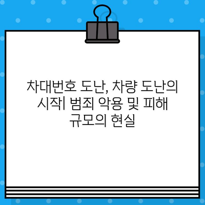 차량 도난의 위험, 차대번호 도난의 심각성과 피해 규모 | 자동차 도난 방지, 차량 보안, 차대번호 관리