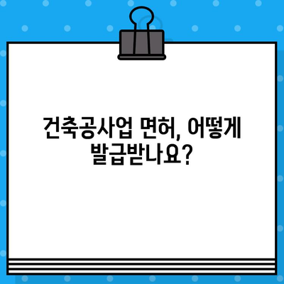 건축공사업 면허 발급 완벽 가이드| 정보, 절차, 필요 서류 총정리 | 건축, 면허, 발급, 절차, 서류