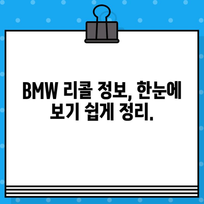 BMW 차량 리콜 확인| 차대번호로 간편하게 알아보기 | 리콜 정보, 안전 점검, 차량 관리