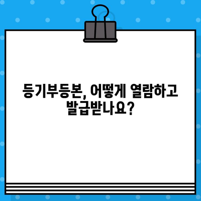 부동산 등기부등본 열람 및 발급| 상세 절차 안내 | 등기부등본, 열람, 발급, 방법, 비용, 온라인, 오프라인