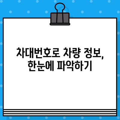 차대번호로 자동차 정보 한눈에 확인하는 방법 | 자동차 정보 조회, 차량 정보 확인, 차대번호 조회