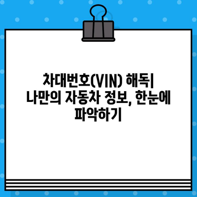 자동차 개인번호, 차대번호 읽는 방법 완벽 가이드 | 자동차, 차량번호, VIN, 차대번호 해독, 자동차 정보