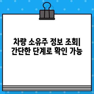 차량 소유자 찾기| 차대번호로 간편하게 추적하는 방법 | 차량 정보, 소유주 확인, 차량 추적