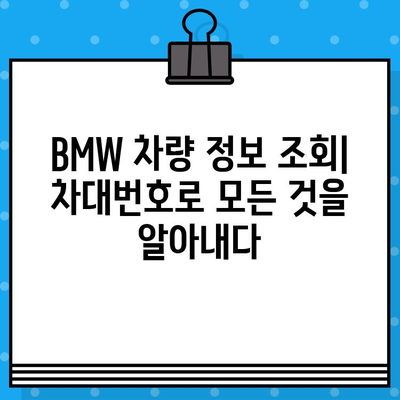 BMW 차대번호로 생산일 확인하는 방법 | 차량 정보 조회, 제조일 알아내기