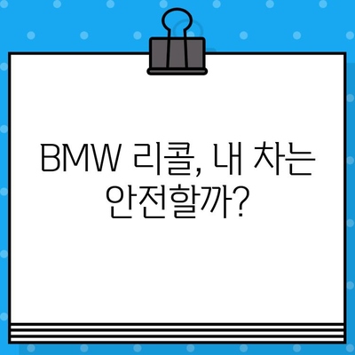 BMW 리콜 확인 & 차대번호로 내 차량 확인하는 방법 | 리콜 정보, 차량 정보, 안전 점검 가이드