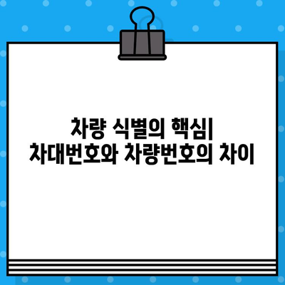 차량 식별의 핵심| 차대번호와 차량번호, 완벽하게 이해하기 | 차량 정보, 차량 식별, 차량 관리