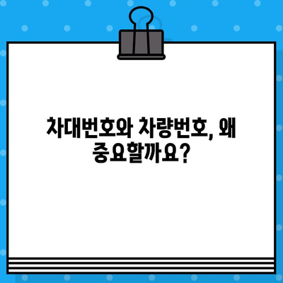 차량 식별의 핵심| 차대번호와 차량번호, 완벽하게 이해하기 | 차량 정보, 차량 식별, 차량 관리