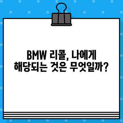 BMW 리콜 확인| 차대번호로 간편하게 내 차량 확인 | 리콜 정보, 안전 점검, 차량 관리