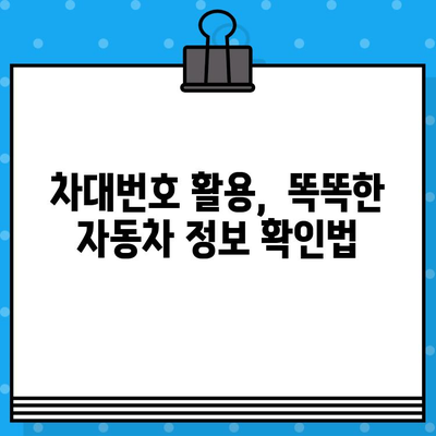 차대번호로 차량 정보 완벽 해독하기 | 차량 정보 조회, 차량 이력, 차량 사고 이력, 차대번호 활용