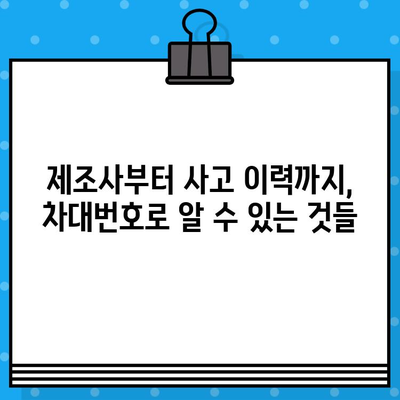 차대번호로 알 수 있는 자동차 정보| 제조사, 연식, 모델, 사고 이력까지! | 자동차 정보, 차량 정보, 차대번호 조회