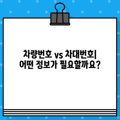 차량 부품 조회, 번호만으로는 부족해! | 차량번호, 차대번호, 부품 조회, 주의 사항, 팁