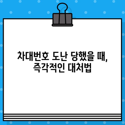 차대번호 도난 피해, 어떻게 대처해야 할까요? | 법률적 보호, 정부 지원, 피해 회복 가이드