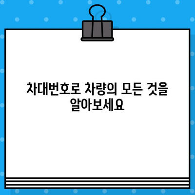 차량의 모든 것을 말해주는 차대번호| 식별 방법, 의미, 활용 가이드 | 차량 정보, 차량 관리, 차대번호 해독