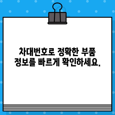 수입차 부품 찾기, 차대번호로 쉽게 해결하세요! | 수입차 부품 조회, 차대번호 활용, 자동차 부품 정보