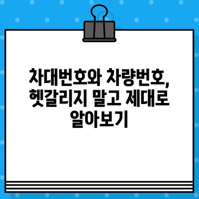 차대번호와 차량번호, 숨겨진 비밀을 파헤쳐 보세요! | 자동차 정보, 차량 식별, 번호판