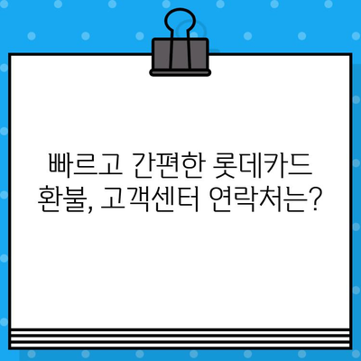 롯데카드 상품 환불, 고객센터 연락 방법 총정리 | 환불 절차, 연락처, FAQ