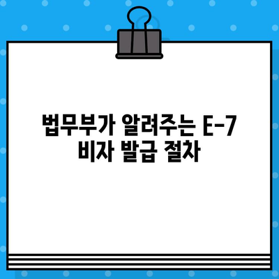 외국인 채용, E-7 비자 발급으로 쉽게! | 특정활동 비자, 채용 가이드,  법무부