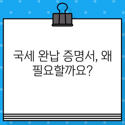 국세 완납 증명서 발급| 필요한 정보와 활용 가이드 | 국세, 증명서, 발급, 활용