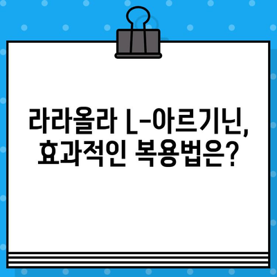 라라올라 L-아르기닌| 고함량 액상 아르기닌의 효능과 복용법 완벽 가이드 | 남성 건강, 피로 회복, 면역력 강화