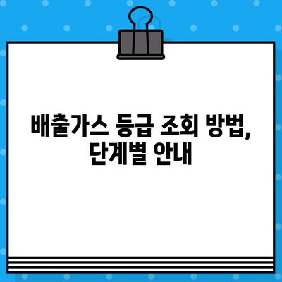 내 차량 배출가스 등급, 차량번호로 바로 확인하세요! | 자동차 배출가스 등급 조회, 조회 방법, 등급 확인