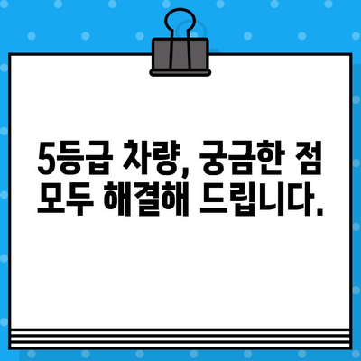 내 차, 5등급인가요? 배출가스 등급 5등급 차량 확인 방법 알아보기 | 자동차, 환경규제, 조기폐차